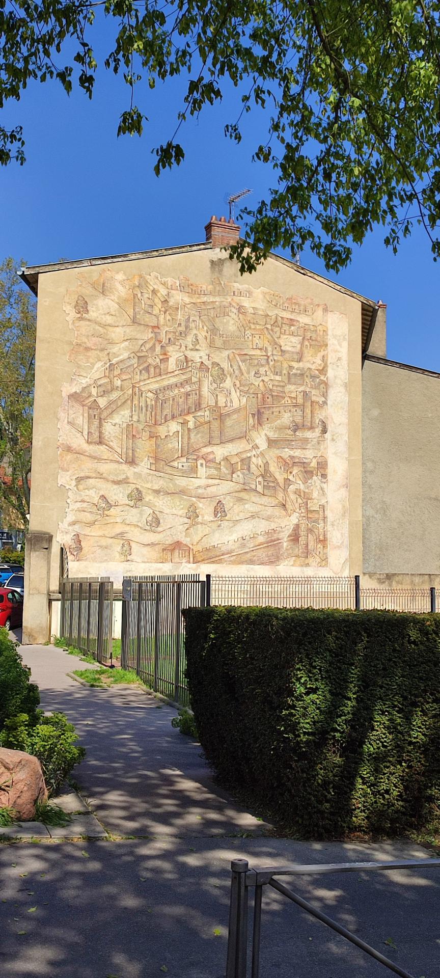 Fresque de Lyon au XVe rue des Macchabées